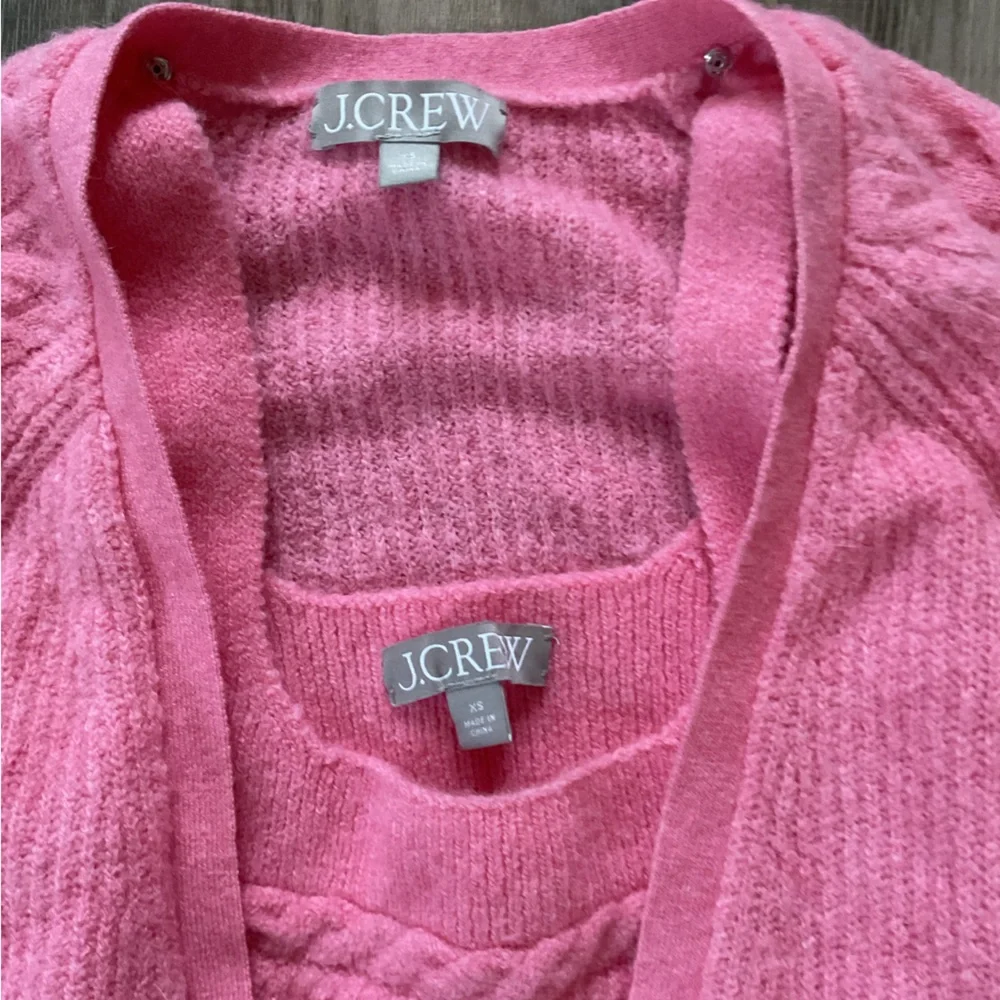 J. Crew Merino Wool Pink Sweater Set